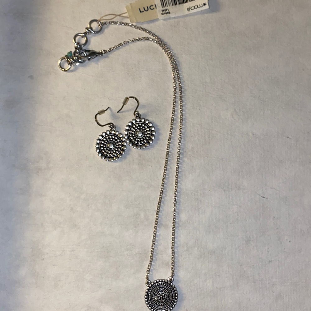 Lucky necklace and earrings